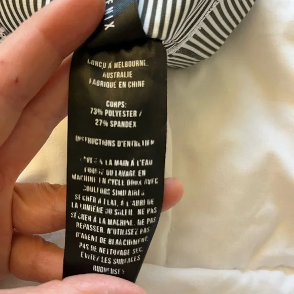 All Fenix Sports Bra grey and white stripes size small,  yoga, running, cycling. - Picture 8 of 11